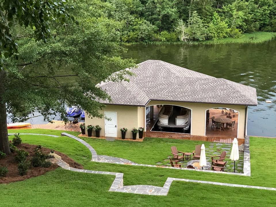 boat house landscaping