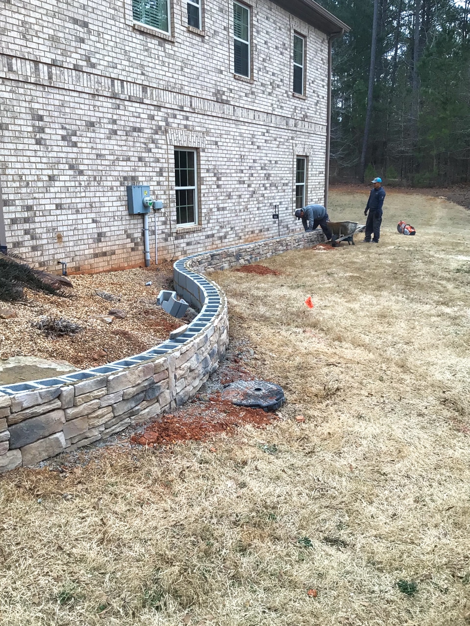 Knee Wall Project - Cutting Edge Landscaping